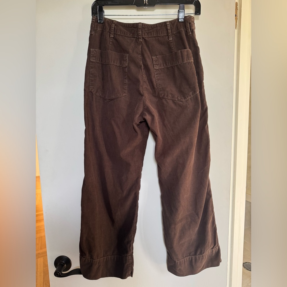 Velvet by Graham & Spencer Vera cropped corduroy pants- dark brown size 4 - Picture 4 of 6